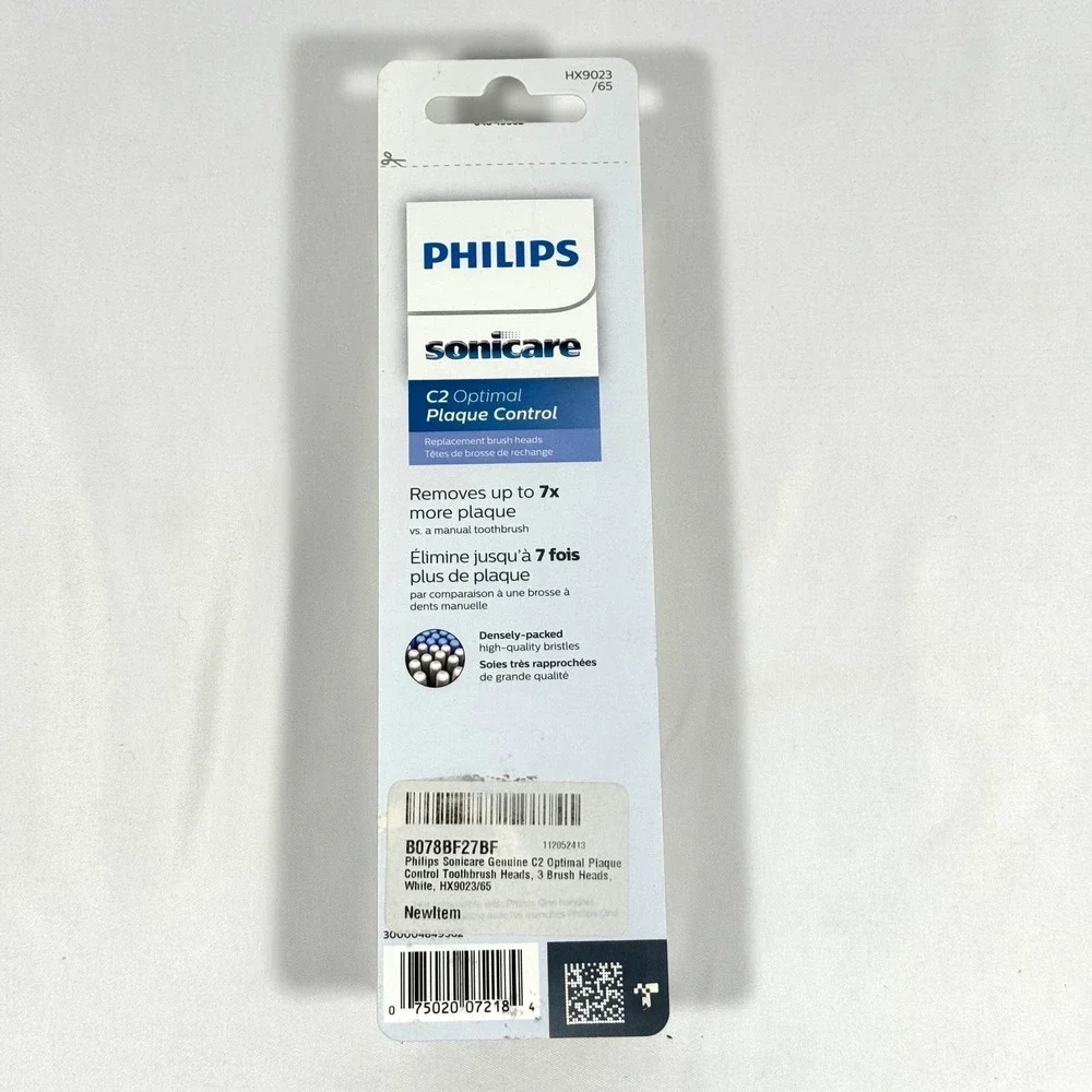 Philips Sonicare C2 Optimal Plaque Control 3pk White HX9023/65 Replacement Heads